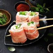 【石頭人烤肉批發】豬肉烤串 豬肉蔥捲｜1包10串｜滿3000可免運請使用聊聊［量大可配合批發/團購］