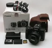 VOLG微單 ~ Canon EOS M50+ 15-45mm IS 鏡頭 -公司貨-附專用皮套