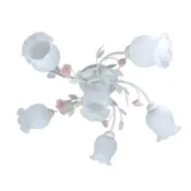 刷金玫瑰5+1燈半吸頂燈 半吸頂5+1燈美術燈具玻璃罩 藝術5+1燈飾燈具限量50組 超低特惠價