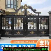 【精選】鋁藝大門別墅農村自建房歐式庭院鋁合金家用院子雙開門電動平移門