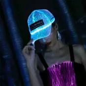 臻選時刻 【夜店蹦迪必備】發光棒球帽 LED光纖帽 夜光帽 戶外帽 派對帽 電音帽 潮流帽 七彩變色 USB充電 防水防汗 男女皆可戴