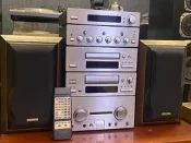 【千代】日本原裝建伍KENWOOD1001打全套組合音響功放+CD+卡座+均衡+手因頭五層打全套在加上LS-1001