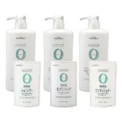JJUSTGO家事購 日本 KUM熊野 石鹼皂 zero 無添加 洗髮乳/潤髮乳/沐浴乳600ML