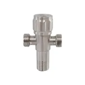 (店+)【蝴蝶衛浴】304不鏽鋼 開關外牙.4分.304外牙.一進二出.一進三出.雙出水角閥.三角外牙.外牙三通.精密陶瓷芯