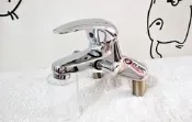 雙孔面盆沐浴二用雙孔面盆龍頭.面盆水龍頭.沐浴水龍頭.沐浴龍頭.臉盆水龍頭.台灣陶瓷閥芯.非飲水用