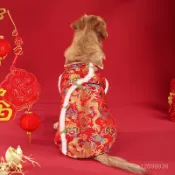 ✨新品✨ 寵物新款唐裝 大狗 過年必備 造型外套 過年裝 唐裝 棉襖 寵物衣服 秋冬衣服狗狗背心 新年棉衣 唐裝裙 10