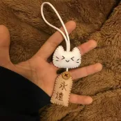 【DIY手作材料包】永遠小貓不織布御守 鑰匙扣 鑰匙鏈 縫紉材料包 DIY手工禮物 創意不織布文字掛件 香包材料包