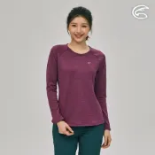 ADISI 女圓領透氣快乾保暖中層衣AL2221069 (S-2XL) 紫竹梅｜磨毛 刷毛 彈性 排汗速乾