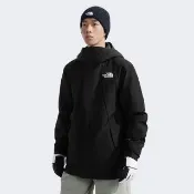 【The North Face】北面男款黑色DryVent防水透氣保暖連帽鋪棉內裡三合一外套｜82VO4GZ