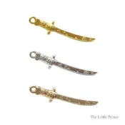 日本進口 櫻花武士刀吊墜 飾品吊墜 鑰匙圈裝飾物 手作材料配件