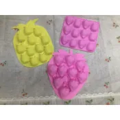 【美倫美】矽膠模 台灣出貨 草莓 鳳梨 矽膠模 巧克力蛋糕模 石膏 水泥 蠟燭DIY材料