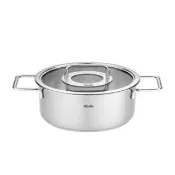 【Fissler】不鏽鋼純淨系列Pure 淺湯鍋(玻璃蓋)20cm 菲仕樂
