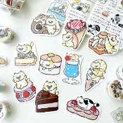 3小喵咪單張大貼紙七代/防水貼紙/多款圖案