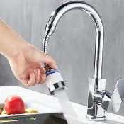 【晴安居】360度可調增壓防濺水過濾器 廚房水龍頭萬向節水起泡器(1機4芯)