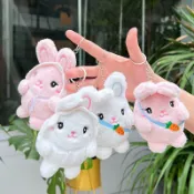 Fanxing批發 兔子毛絨吊飾玩具卡通布偶小白兔玩偶公仔包包鑰匙扣掛飾