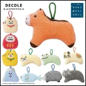 清潔刷 現貨【DECOLE】日本招福 可愛動物清潔刷 廚房 浴室清潔刷 洗碗清潔刷 菜瓜布 貓咪清潔刷 達摩 富士山