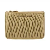 Michael Kors JET SET 凸紋拉鍊鑰匙、零錢包35S6GTVP1Y(駝)