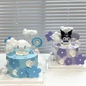 大耳狗 酷企鵝 帕恰狗 庫洛米 美樂蒂 空心 模型 生日快樂插牌 蛋糕裝飾 蛋糕擺件 公仔