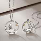 (店+)【巴黎精品】KC精品 現貨+預購 頂級925純銀項鍊鎖骨鏈情人節禮物情侶對鍊配件-小王子與狐狸情侶項鍊2款n1kp6