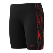 SPEEDO PLACEMENT 男孩運動及膝泳褲 黑/灰/紅 SD8003170002【樂買網】