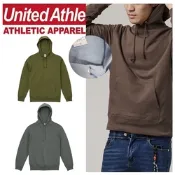 United Athle 日系無刷毛素色帽T UA春季連帽長袖上衣 大地色美拉德 男女可穿