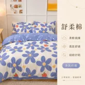 (店+)【不賴床】台灣製 舒柔棉床包枕套組-多色任選 單人/雙人/加大 床包+枕套  印花 卡通 花草 圖案  B館 