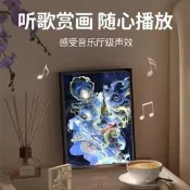 物華彌新框中日月星月夜周邊燈光畫送男生女生生日禮物動漫小夜燈