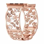 玉山最低比價網 [4美國直購] Duoan 花卉錶帶 適 Apple Watch 10 9 8~1 Ultra SE 42/44/45mm 手腕圍15-20cm
