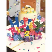新品🍋生日賀卡3d立體diy手工禮物創意手寫節日祝福剪紙字母卡片立體書手風琴卡片美勞材料包 生日卡片紀念日手作 週年告