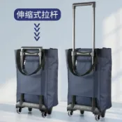 宜百家 免運 折疊買菜購物手推車 買菜車小拉車購物車家用神器超市手拉車拖車折疊便攜購物袋拉桿車