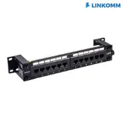 【LINKOMM】12 Port CAT6 跳線面板 10吋壁掛型 壁掛式網路跳線面板 RJ45 Patch Panel