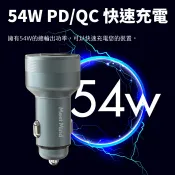 全球3C通訊 【4%點數】MeetMind PD+QC 54W車用快充 電壓監測顯示 USB+TypeC 車充 安全保護 雙孔輸出