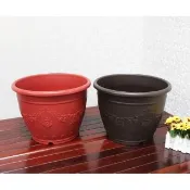 【生活King】花兒姿皇家浮雕花盆-1尺3吋(4入組)