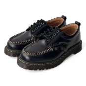Dr.Martens 馬汀 LOWELL MOC TOE工裝四孔莫克鞋頭縫線皮鞋 男 黑色馬丁休閒紳士鞋31816001