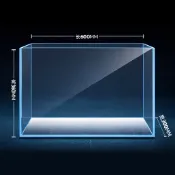 【臥水族】【加厚2尺超白缸】2尺超白水族箱超白魚缸定做定製金晶玻璃客廳造景水草烏龜缸