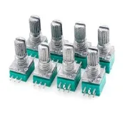 RK097G單聯雙聯電位器3/6腳 柄長15MM音響功放電位器10K 50K 20K