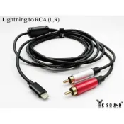 (店+)【YC Sound】3米 官方 進口晶片 蘋果音頻線 Lightning 轉 RCA梅花音源線 XLR 卡農 雙頭 蘋果對RCA AV立體 播放線