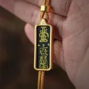 (店+)【LEESA】護身符\唐卡掛飾\新中式\符文\小唐卡\保平安\守護神\配飾\飾品\項鍊\唐卡\吊墜\西藏\手繪\佛牌\招財