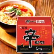 (店+)【CHARA 微百貨】破盤特價 韓國 農心 辛拉麵 內銷版 袋裝 5入 (120g X 5包入) 韓國境內版