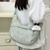 【高顏值大容量】新款 ins 休閒 日韓 單肩餃子包 通勤 可愛 女學生 斜挎包 潮 餃子包 單肩包