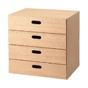 【MUJI 無印良品】橡木組合收納櫃/抽屜/4段(大型家具配送)