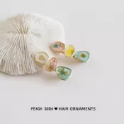 PJ ACC韓國空運乾燥花滴油瀏海夾高階側邊夾一字夾鴨嘴夾頭飾髮飾AC-343