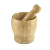 【SOGO+線上購物】西班牙 ibili - 竹製磨搗組(13cm) / 研磨缽 磨藥組 搗泥器 杵臼 搗缽