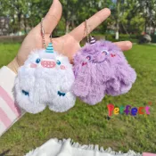 [VIVI]48出貨 批發價 2025 蛇年 網紅潮流毛絨小怪獸掛件可愛大眼仔長毛怪玩偶包包胸針娃娃機公仔