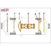 Espring Toyota Corolla Cross 鋁合金車身強化拉桿 引擎室拉桿 前下拉桿 後下扭力桿 CC