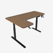 【MGSHOP】電動升降桌 L型轉角 電腦桌 書桌(160CM 辦公桌 Y104)