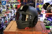 新莊【騎士瘋 】 SHARK RAW 3/4罩 彩繪款 附護目鏡 鼻罩 內襯可拆