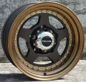 FONYEE品牌4X4精品JIMNY吉米專用鋁圈15吋7J 5孔139.7 ET-25中心孔108銅色邊