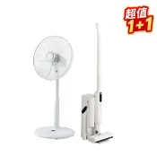 【超值1+1】SAMPO 聲寶 14吋微電腦遙控DC直流馬達風扇 SK-FM14KD+自動集塵無線吸塵器EC-UA18U