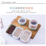 台灣出貨R33~迷你素雅冰箱密封保鮮盒(方盒款) 五穀 雜糧 食品 保鮮 廚房 收納 密封 茶葉 冰箱 便當盒